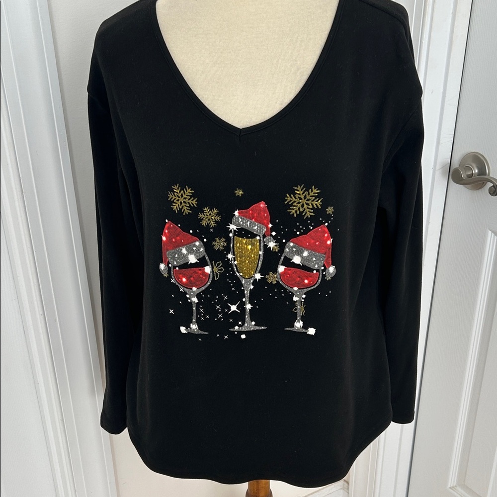 Lightweight Fleece Christmas Top